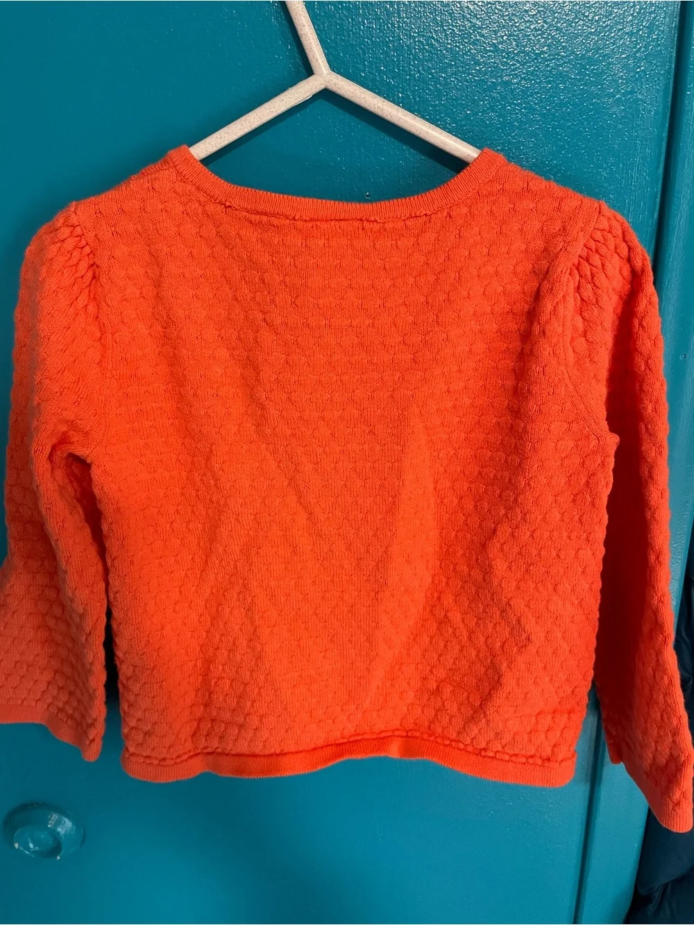 Gymboree Bright Orange Textured Knit Cardigan toddler 3T